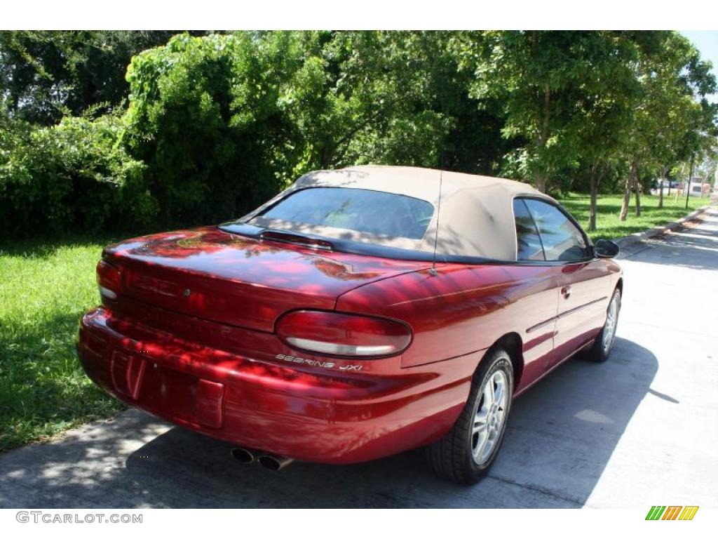 2000 Sebring JXi Convertible - Inferno Red Pearl / Camel photo #9