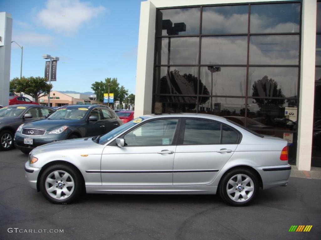 2002 3 Series 325xi Sedan - Titanium Silver Metallic / Black photo #4