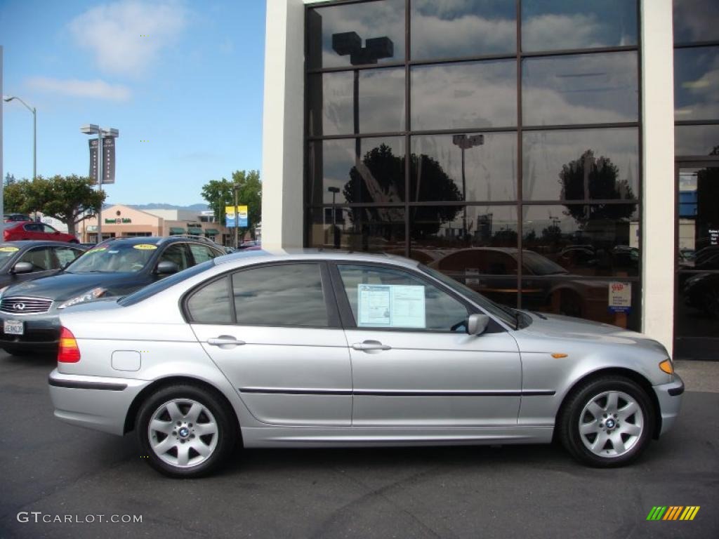 2002 3 Series 325xi Sedan - Titanium Silver Metallic / Black photo #7