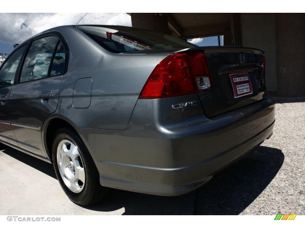 2005 Civic Hybrid Sedan - Magnesium Metallic / Gray photo #18