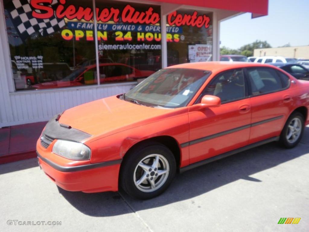 2001 Impala LS - Torch Red / Medium Gray photo #2