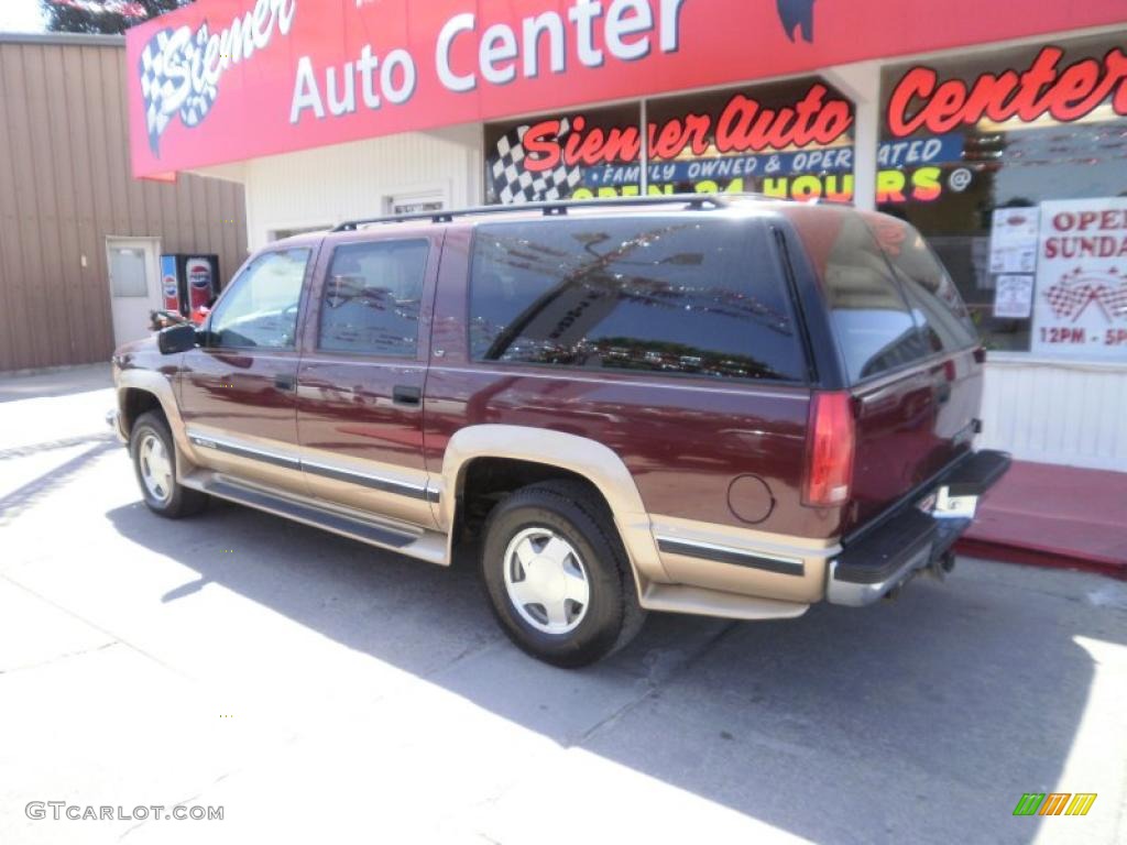 1999 Suburban K1500 LT 4x4 - Dark Carmine Red Metallic / Neutral photo #3