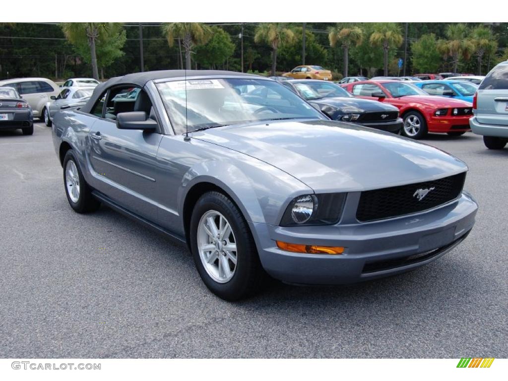 2007 Mustang V6 Premium Convertible - Tungsten Grey Metallic / Light Graphite photo #1