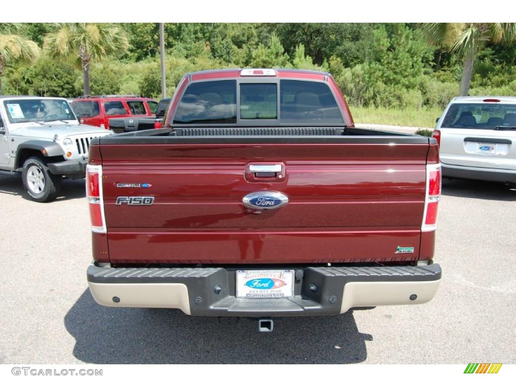 2010 F150 Lariat SuperCrew - Royal Red Metallic / Tan photo #16