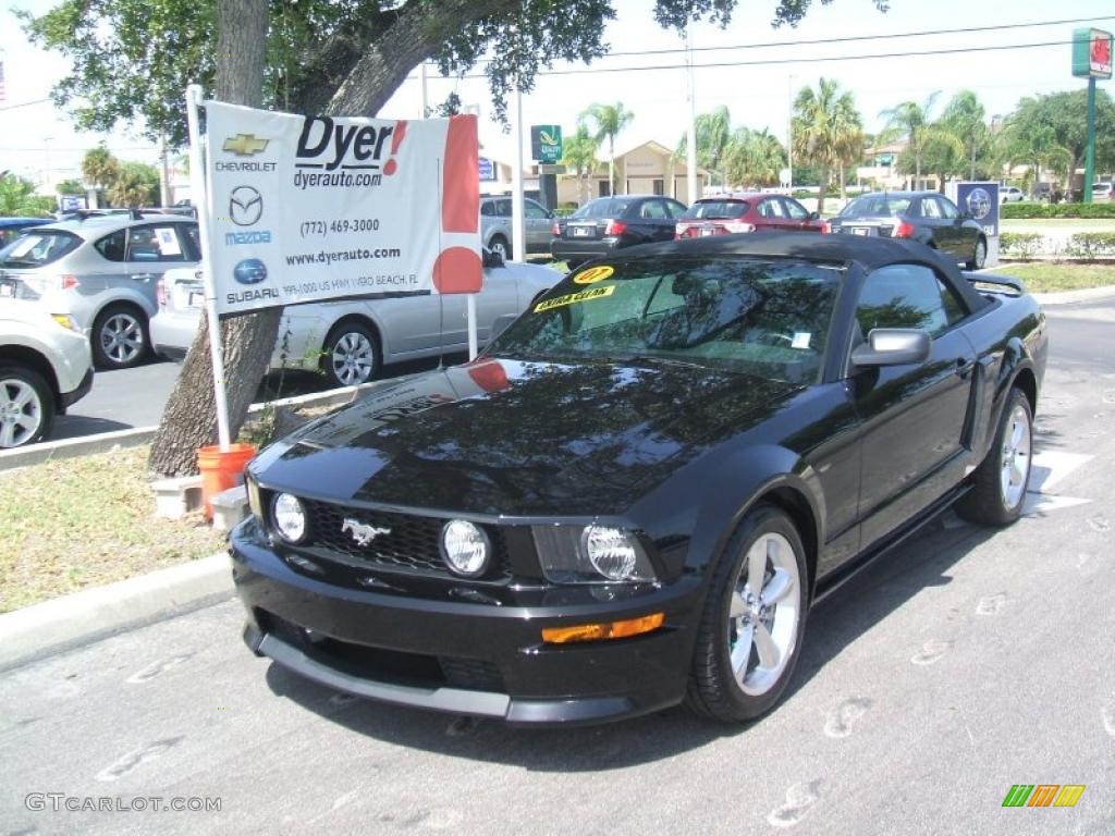 2007 Mustang GT/CS California Special Convertible - Black / Black/Dove Accent photo #1