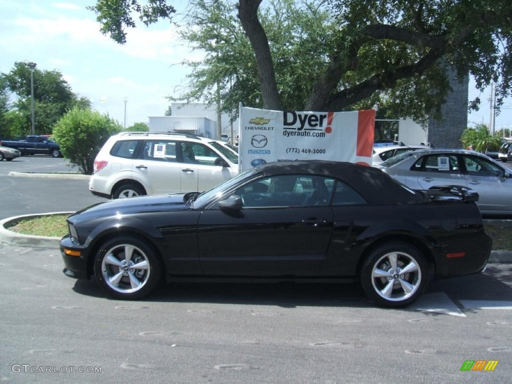 2007 Mustang GT/CS California Special Convertible - Black / Black/Dove Accent photo #2