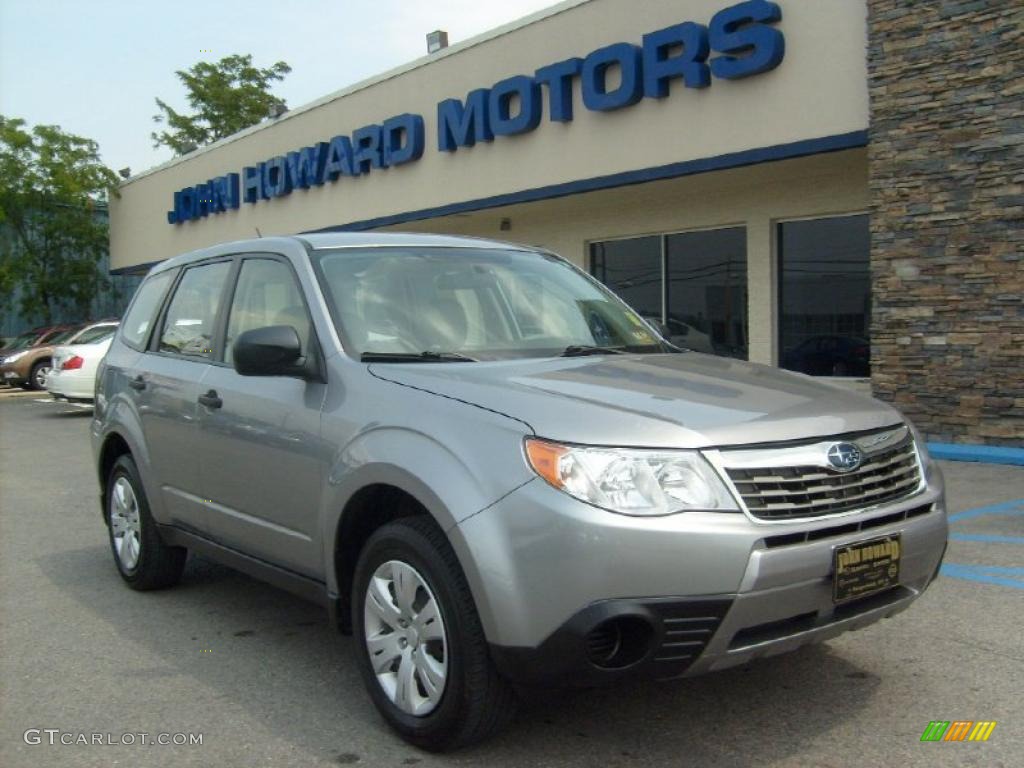 2009 Forester 2.5 X - Steel Silver Metallic / Platinum photo #1