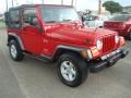 2005 Flame Red Jeep Wrangler X 4x4  photo #8