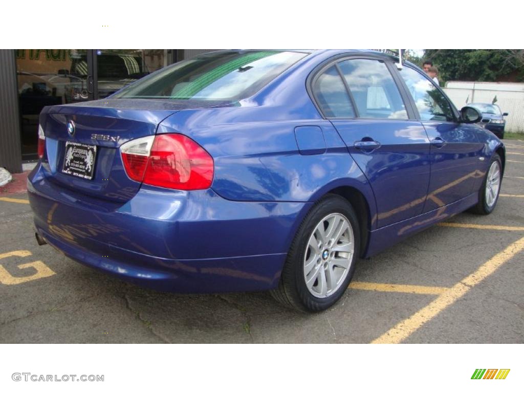 2007 3 Series 328xi Sedan - Montego Blue Metallic / Grey photo #4