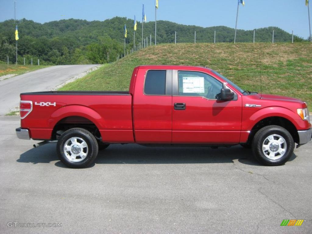 2010 F150 XLT SuperCab 4x4 - Red Candy Metallic / Medium Stone photo #5