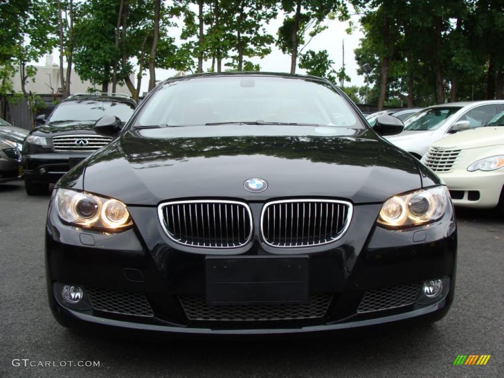 2007 3 Series 335i Coupe - Jet Black / Saddle Brown/Black photo #2