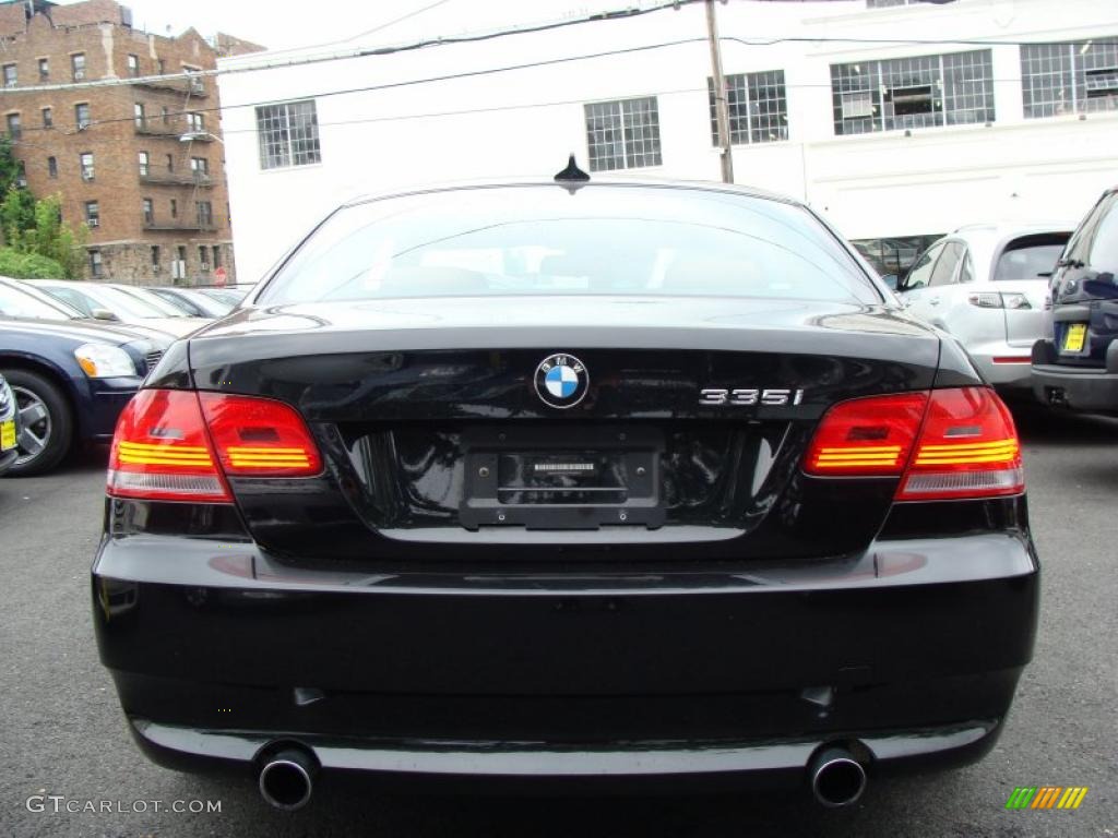 2007 3 Series 335i Coupe - Jet Black / Saddle Brown/Black photo #6