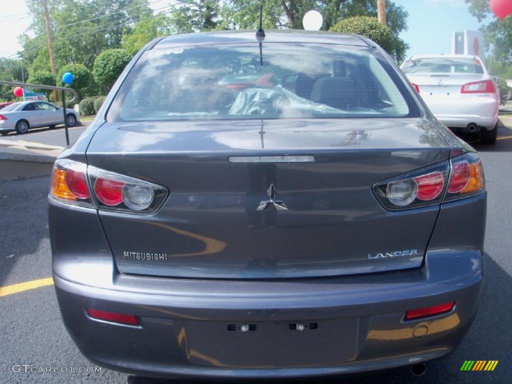 2010 Lancer DE - Graphite Gray Pearl / Black photo #8