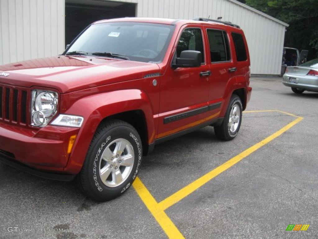 Inferno Red Crystal Pearl Jeep Liberty