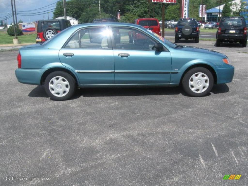 2001 Protege DX - Seabreeze Green Mica / Beige photo #4