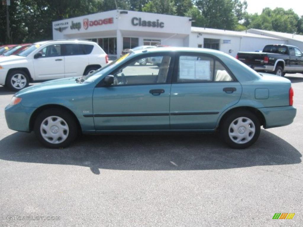 2001 Protege DX - Seabreeze Green Mica / Beige photo #6