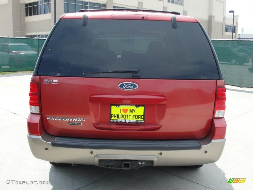 2003 Expedition Eddie Bauer - Laser Red Tinted Metallic / Medium Parchment photo #4