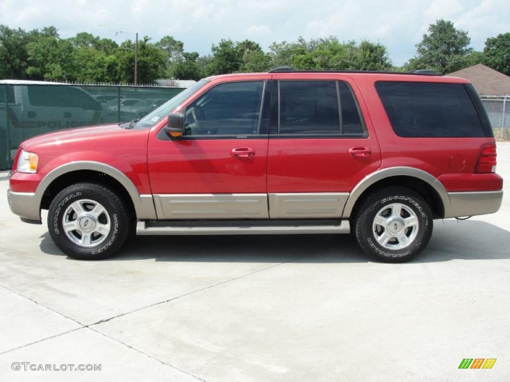 2003 Expedition Eddie Bauer - Laser Red Tinted Metallic / Medium Parchment photo #6