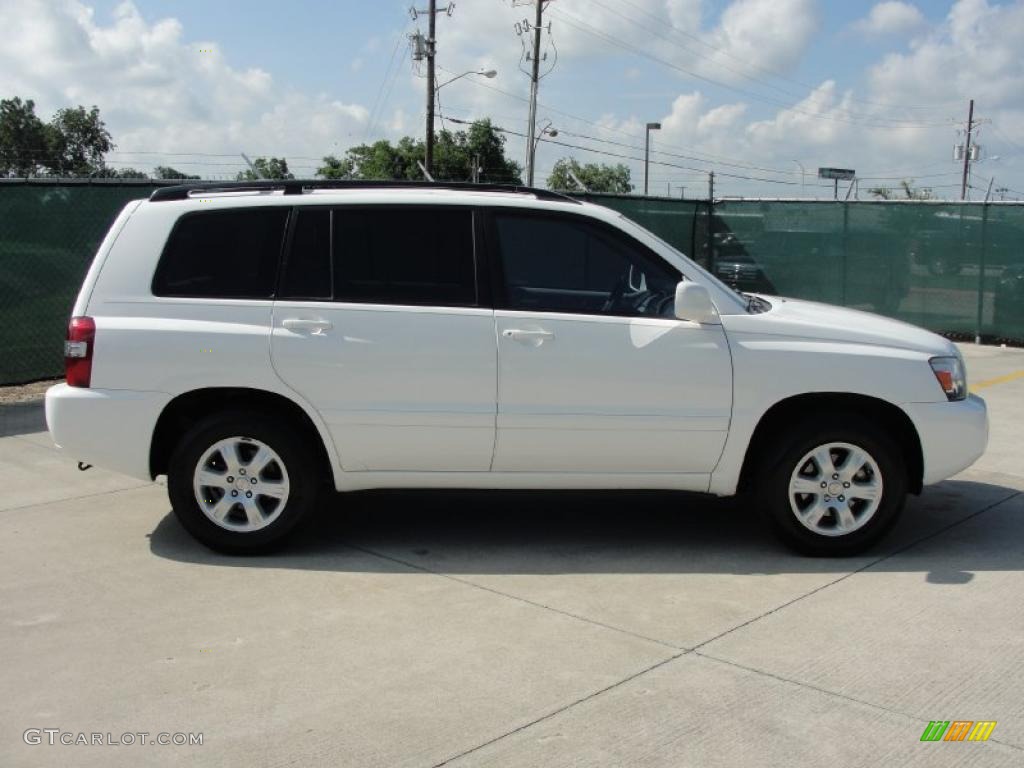 2004 Highlander V6 - Super White / Ash photo #2