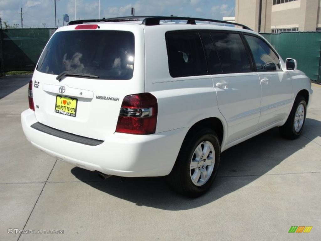 2004 Highlander V6 - Super White / Ash photo #3