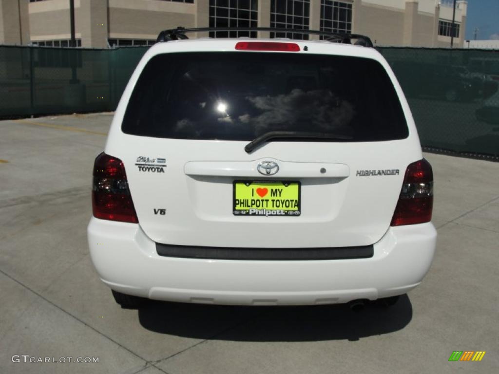 2004 Highlander V6 - Super White / Ash photo #4
