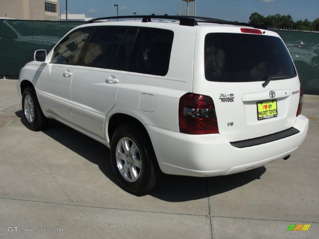 2004 Highlander V6 - Super White / Ash photo #5