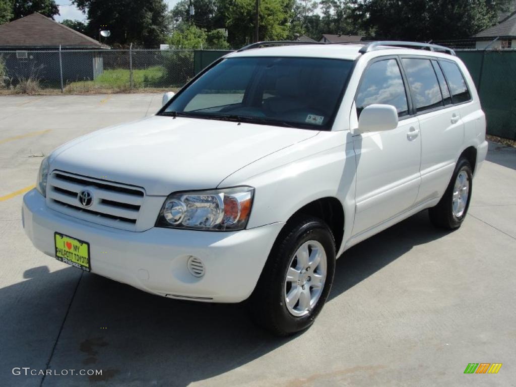 2004 Highlander V6 - Super White / Ash photo #7