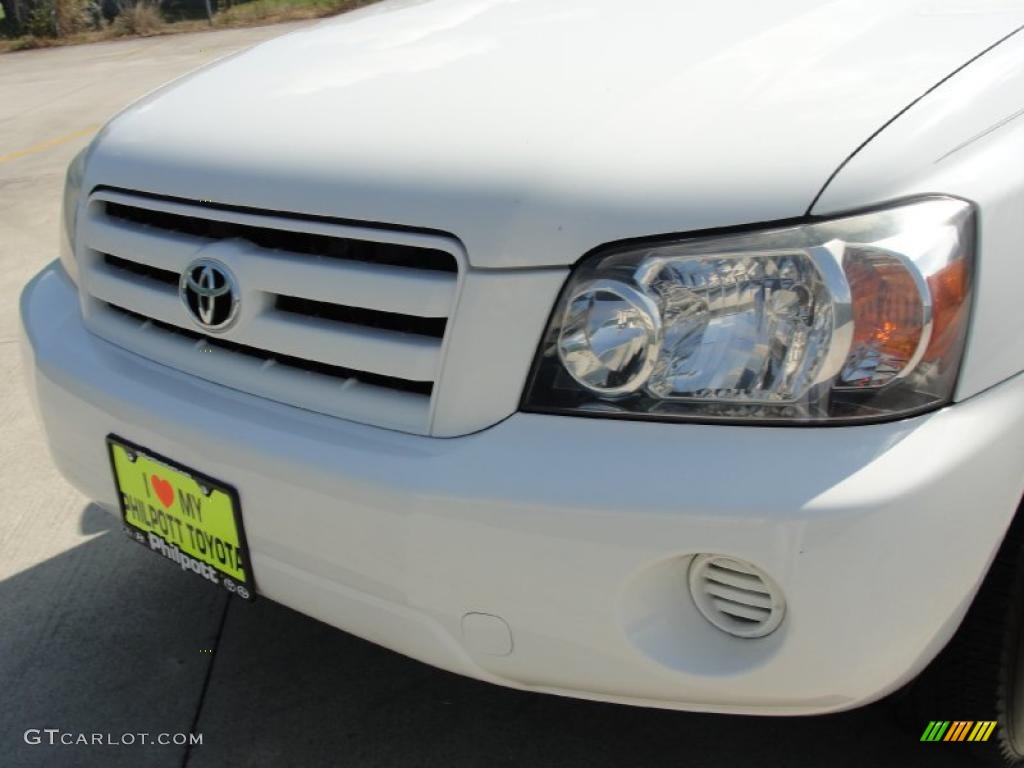 2004 Highlander V6 - Super White / Ash photo #11