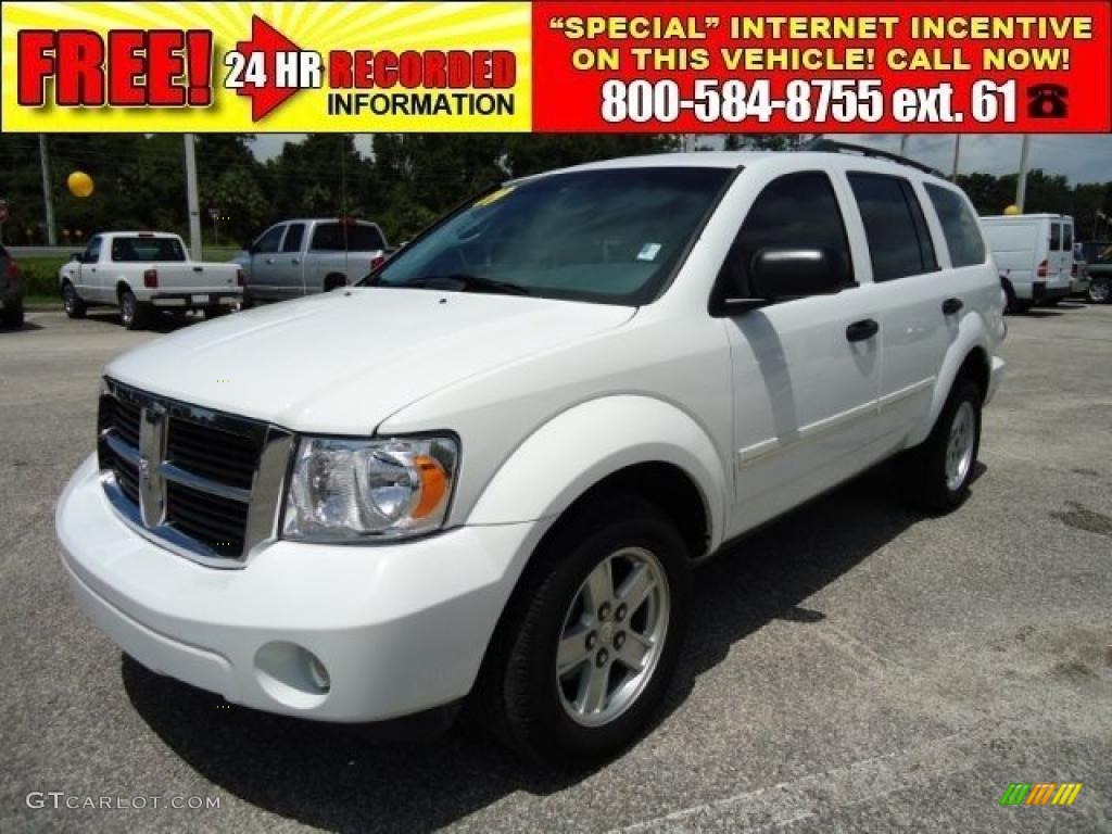 2009 Durango SLT - Bright White / Dark Slate Gray/Light Slate Gray photo #1