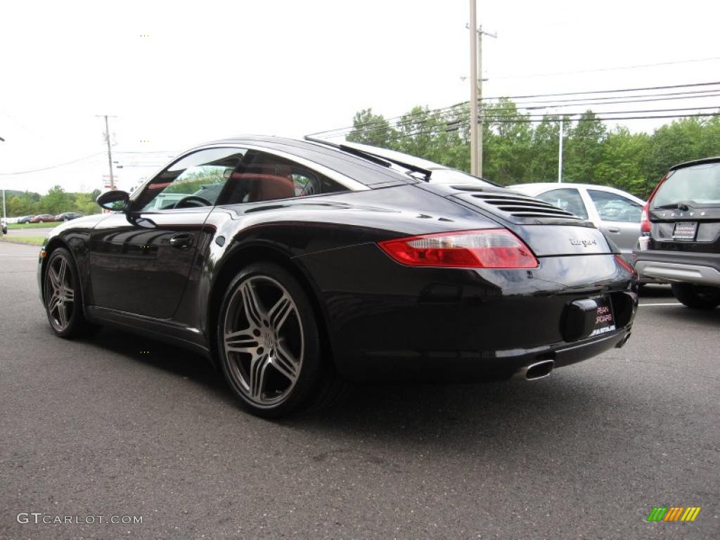 2007 911 Targa 4 - Basalt Black Metallic / Black/Terracotta photo #3