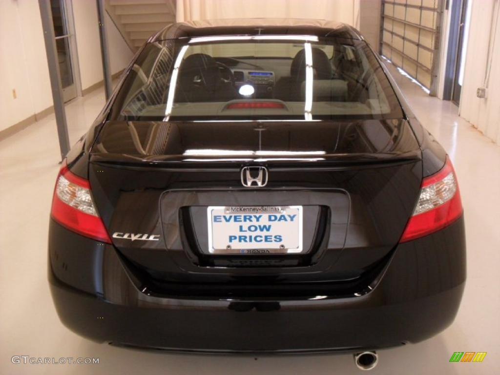 2010 Civic EX Coupe - Crystal Black Pearl / Gray photo #3