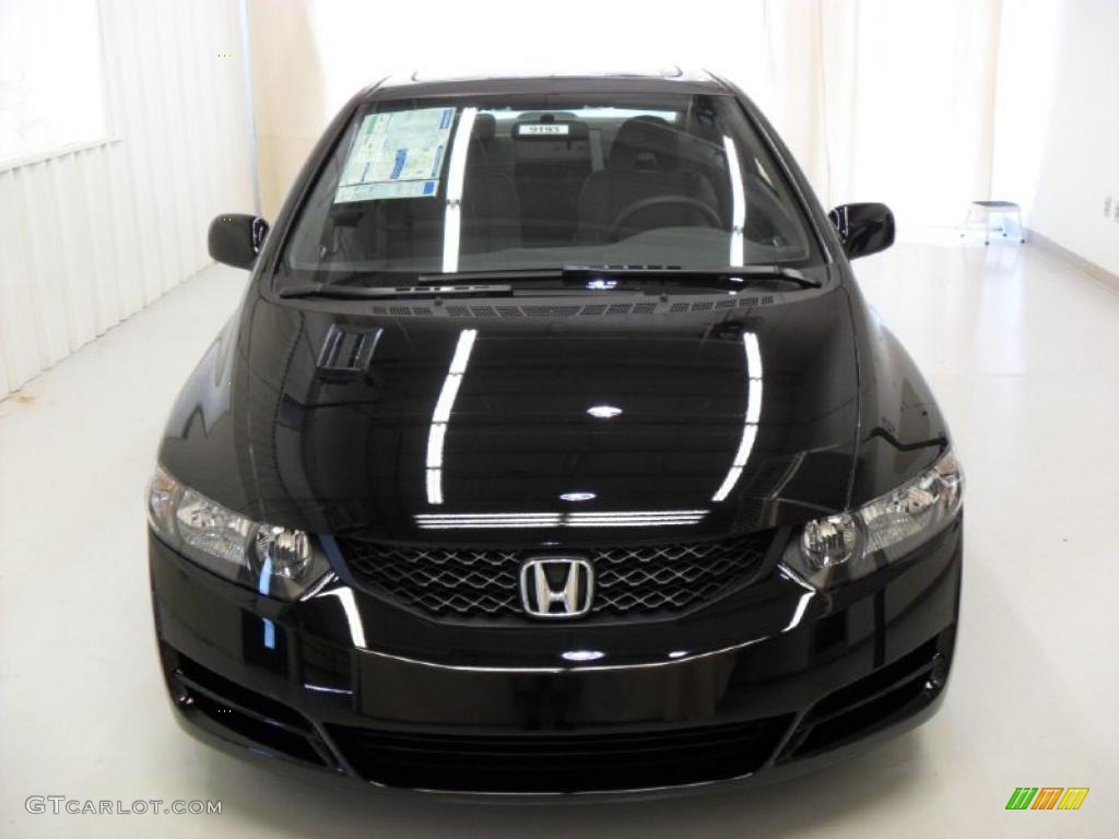 2010 Civic EX Coupe - Crystal Black Pearl / Gray photo #6