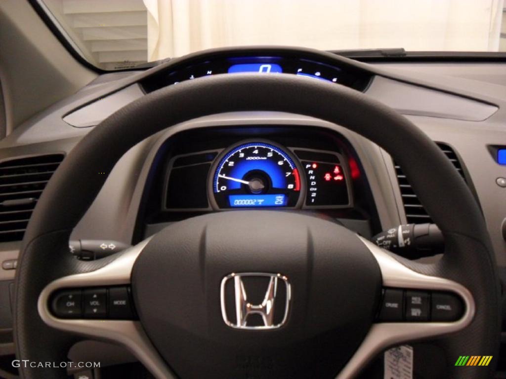 2010 Civic EX Coupe - Crystal Black Pearl / Gray photo #14