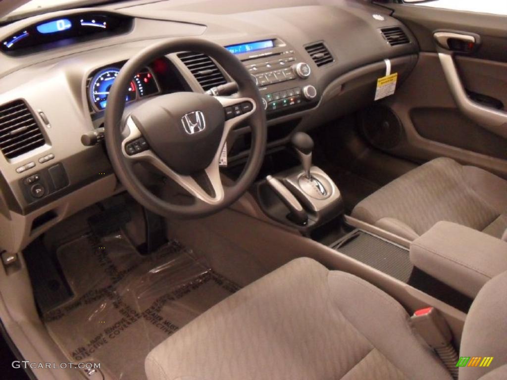 2010 Civic EX Coupe - Crystal Black Pearl / Gray photo #23