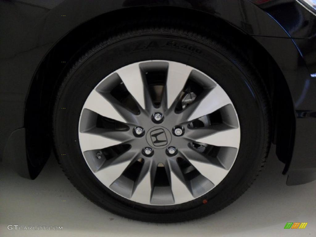 2010 Civic EX Coupe - Crystal Black Pearl / Gray photo #26