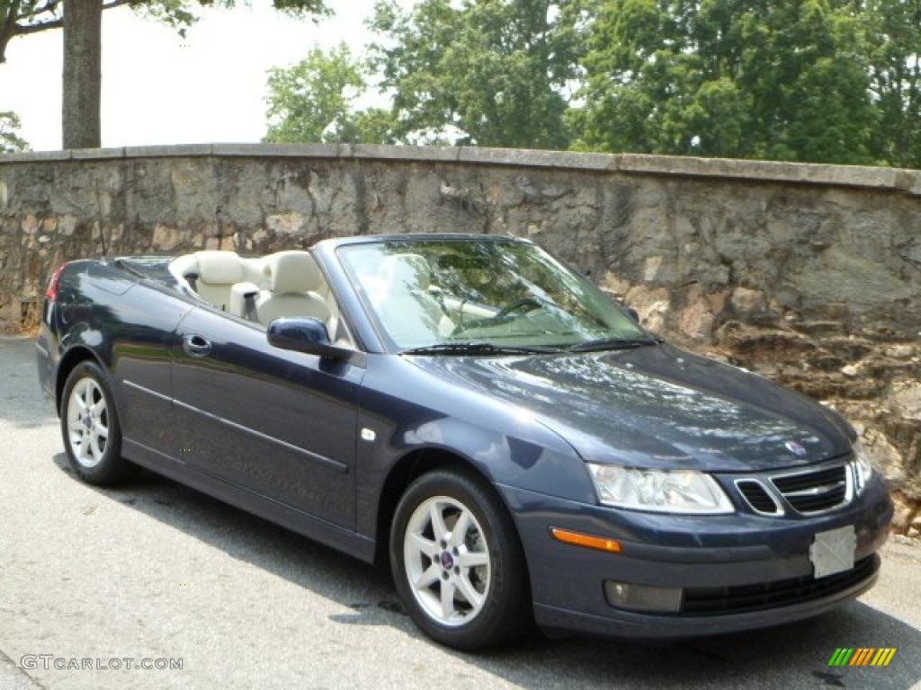 2007 9-3 2.0T Convertible - Nocturne Blue Metallic / Parchment photo #1