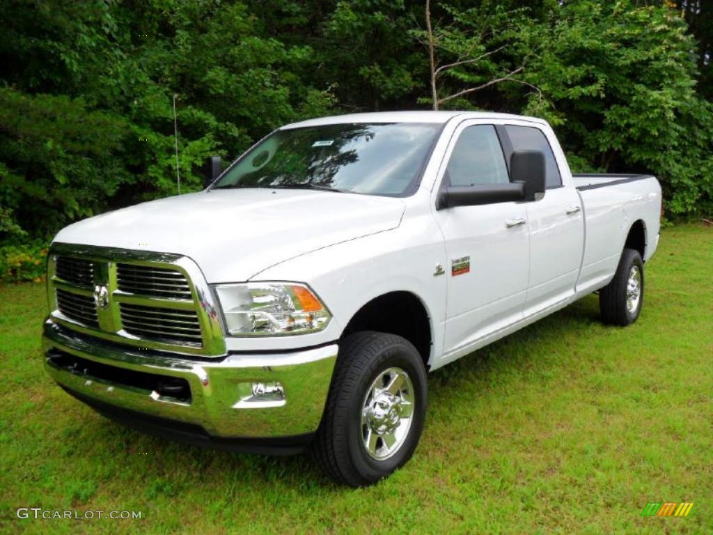 2011 Ram 2500 HD SLT Crew Cab 4x4 - Bright White / Light Pebble Beige/Bark Brown photo #1