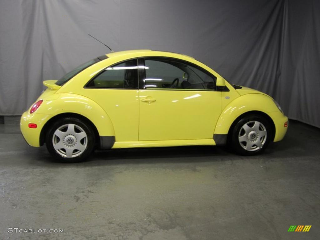 2000 New Beetle GLS 1.8T Coupe - Yellow / Grey photo #4