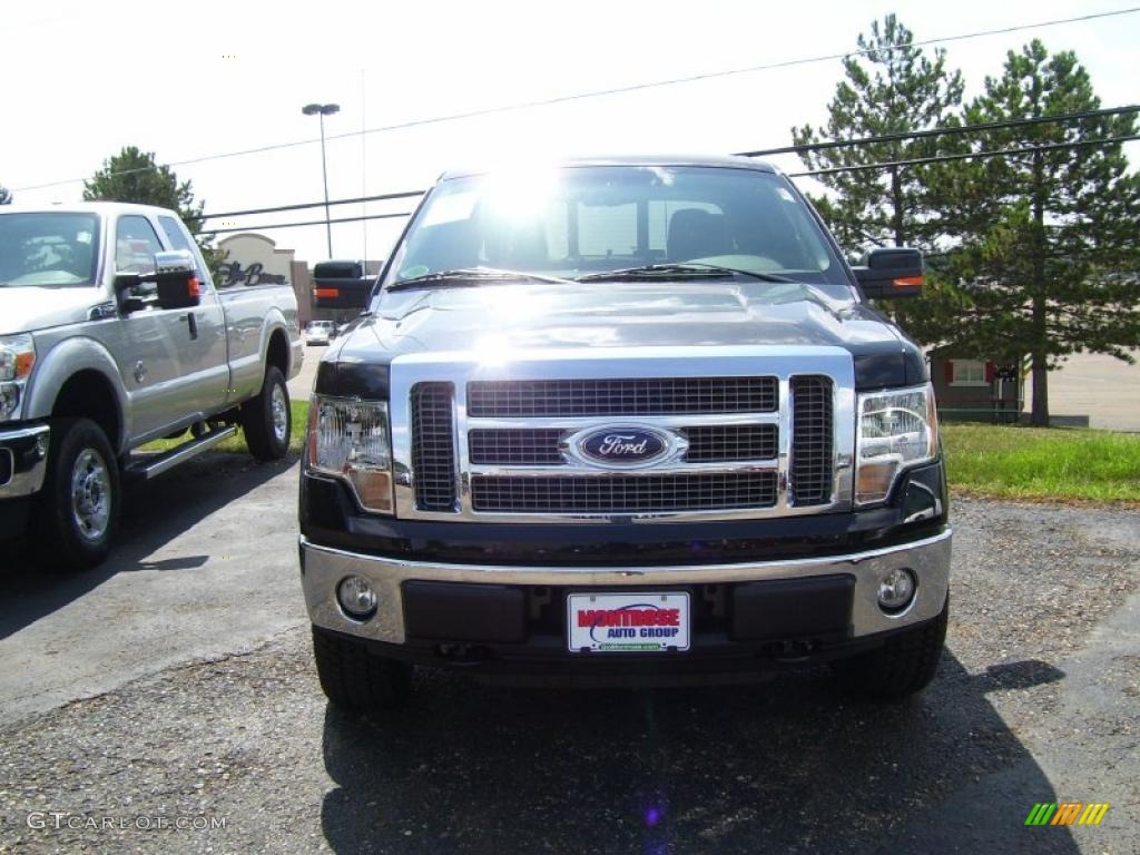 2010 F150 Lariat SuperCrew 4x4 - Tuxedo Black / Black photo #3