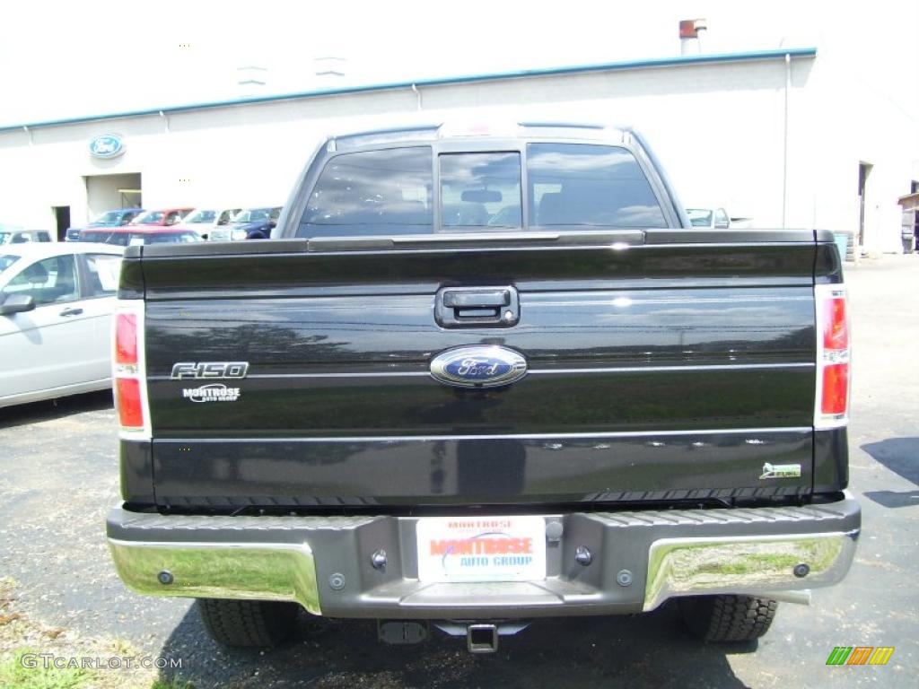 2010 F150 Lariat SuperCrew 4x4 - Tuxedo Black / Black photo #6