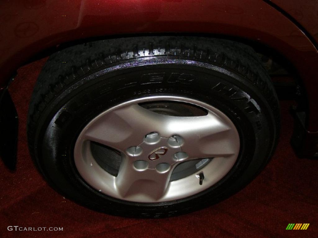 2002 QX4 4x4 - Royal Ruby Metallic / Stone Beige photo #8