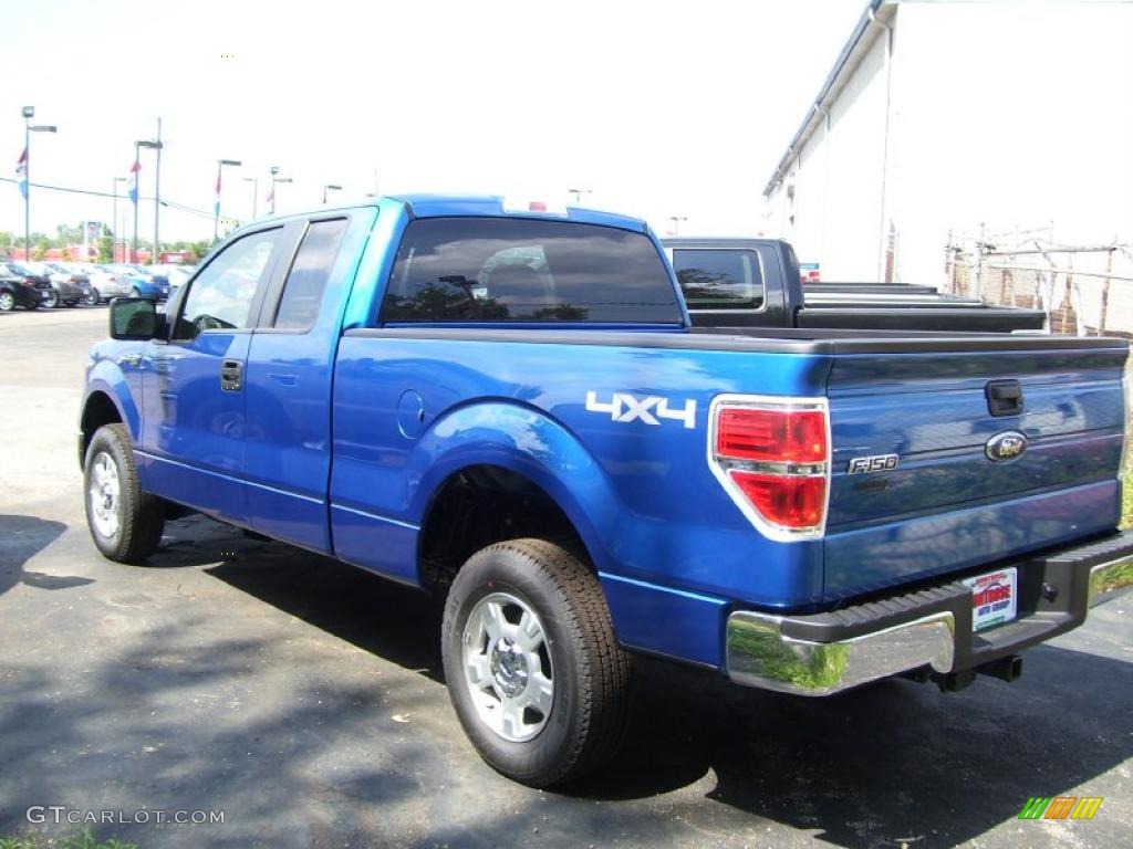 2010 F150 XLT SuperCab 4x4 - Blue Flame Metallic / Medium Stone photo #8