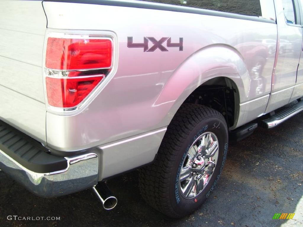 2010 F150 XLT SuperCab 4x4 - Ingot Silver Metallic / Medium Stone photo #8