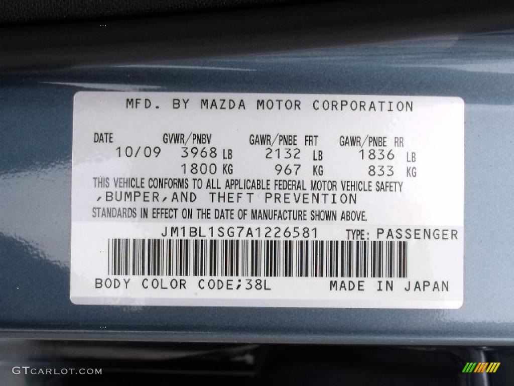 2010 MAZDA3 i Touring 4 Door - Gunmetal Blue Mica / Black photo #38