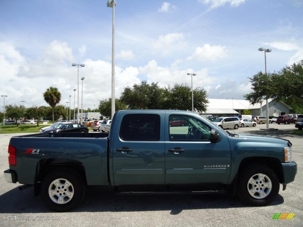 2007 Silverado 1500 LT Z71 Crew Cab 4x4 - Blue Granite Metallic / Dark Charcoal photo #13