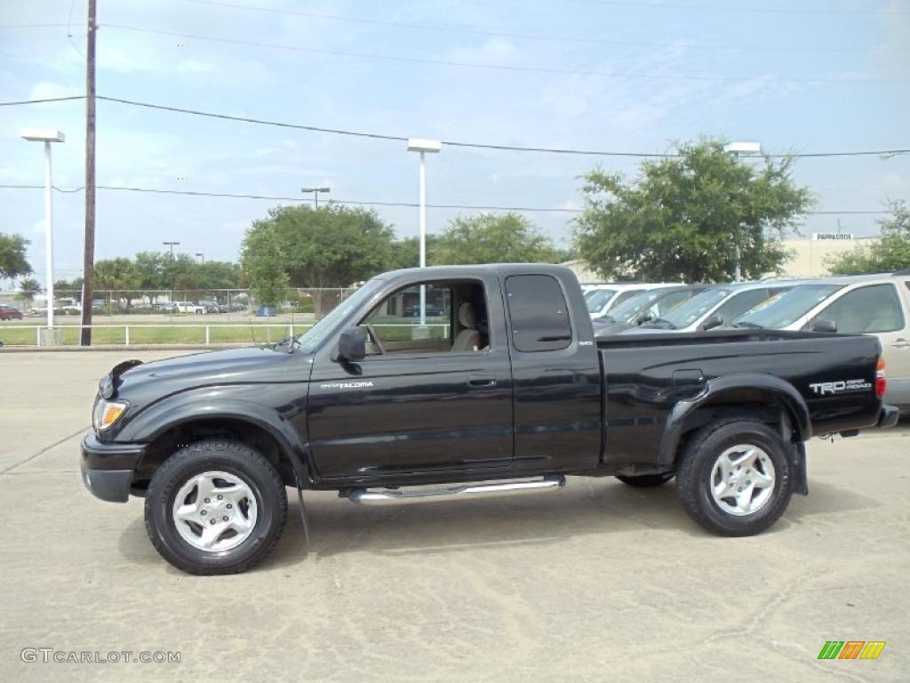 2004 Tacoma V6 TRD Xtracab 4x4 - Black Sand Pearl / Oak photo #3