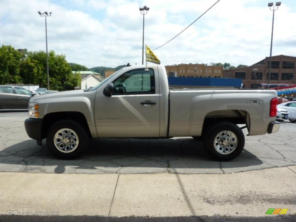 2008 Silverado 1500 Work Truck Regular Cab 4x4 - Silver Birch Metallic / Dark Titanium photo #6