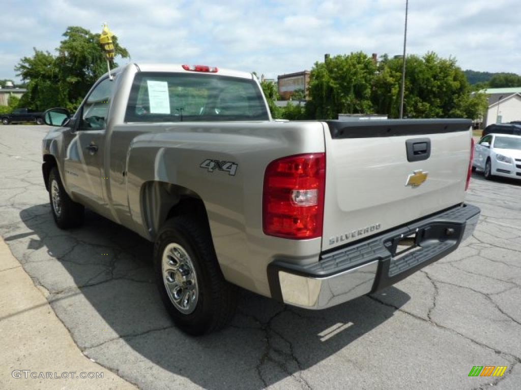 2008 Silverado 1500 Work Truck Regular Cab 4x4 - Silver Birch Metallic / Dark Titanium photo #8