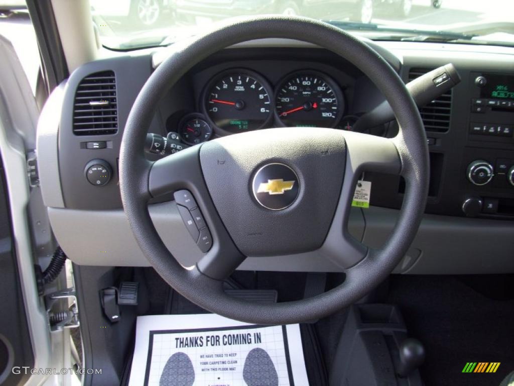 2011 Silverado 1500 LS Extended Cab 4x4 - Sheer Silver Metallic / Dark Titanium photo #5