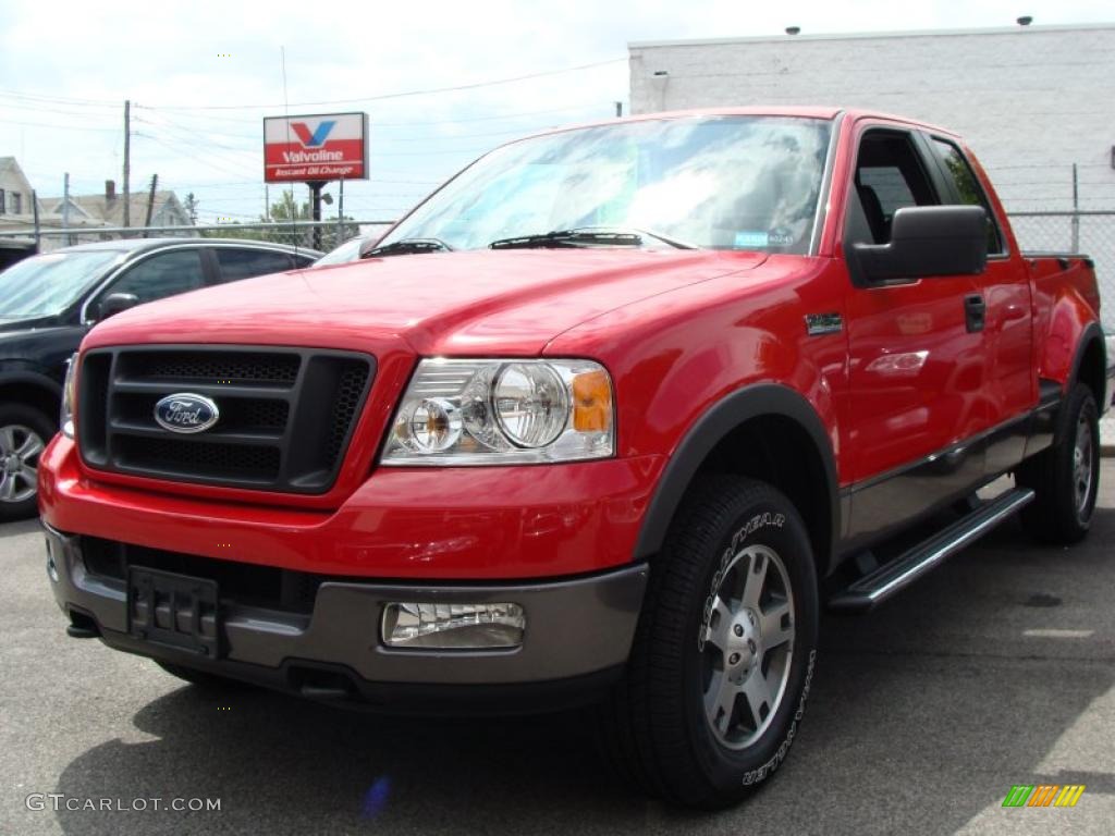 2005 F150 FX4 SuperCab 4x4 - Bright Red / Black photo #1